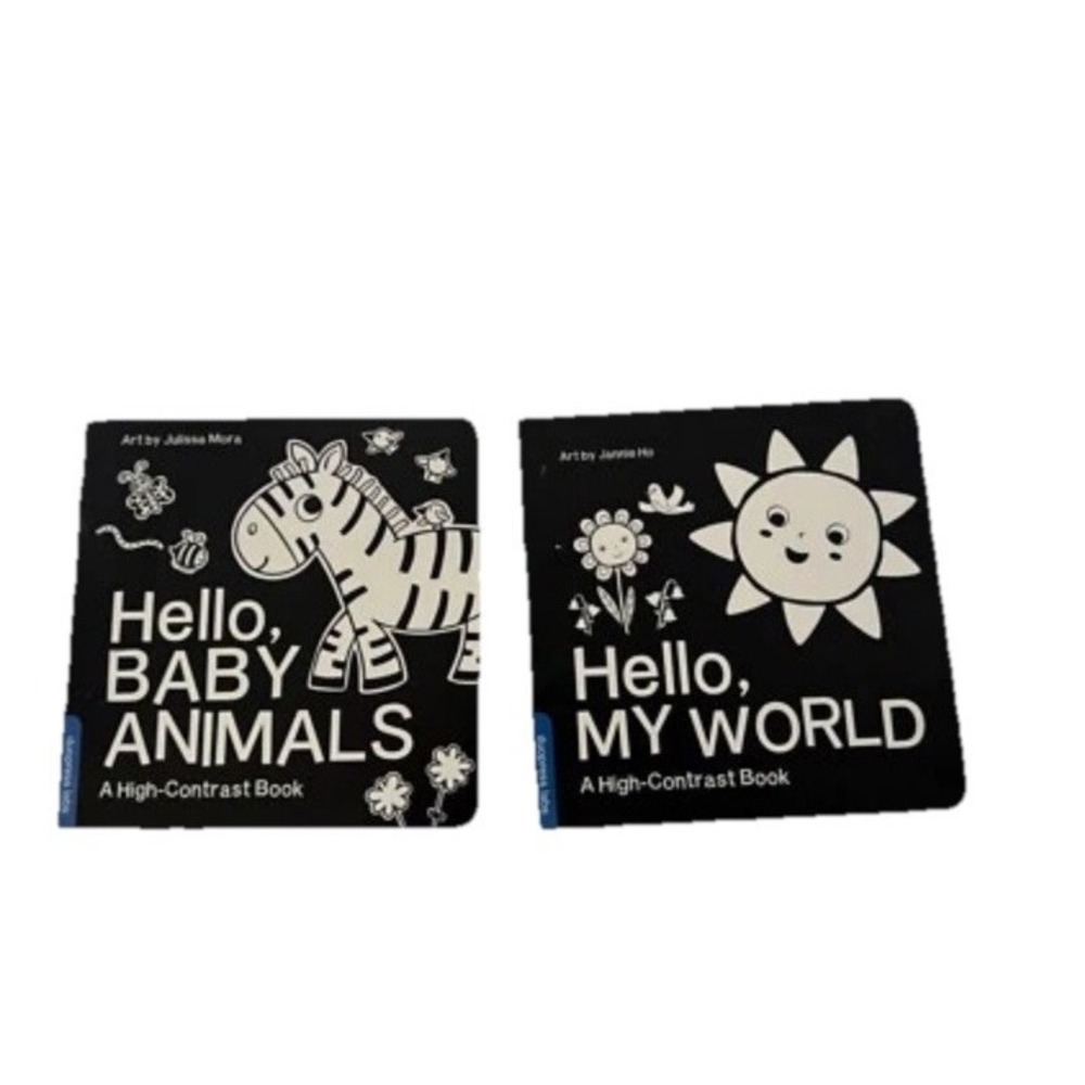 New Unisex Infant Black & White Contrast Books, Animals World, New Baby Gift Box - Picture 3 of 3